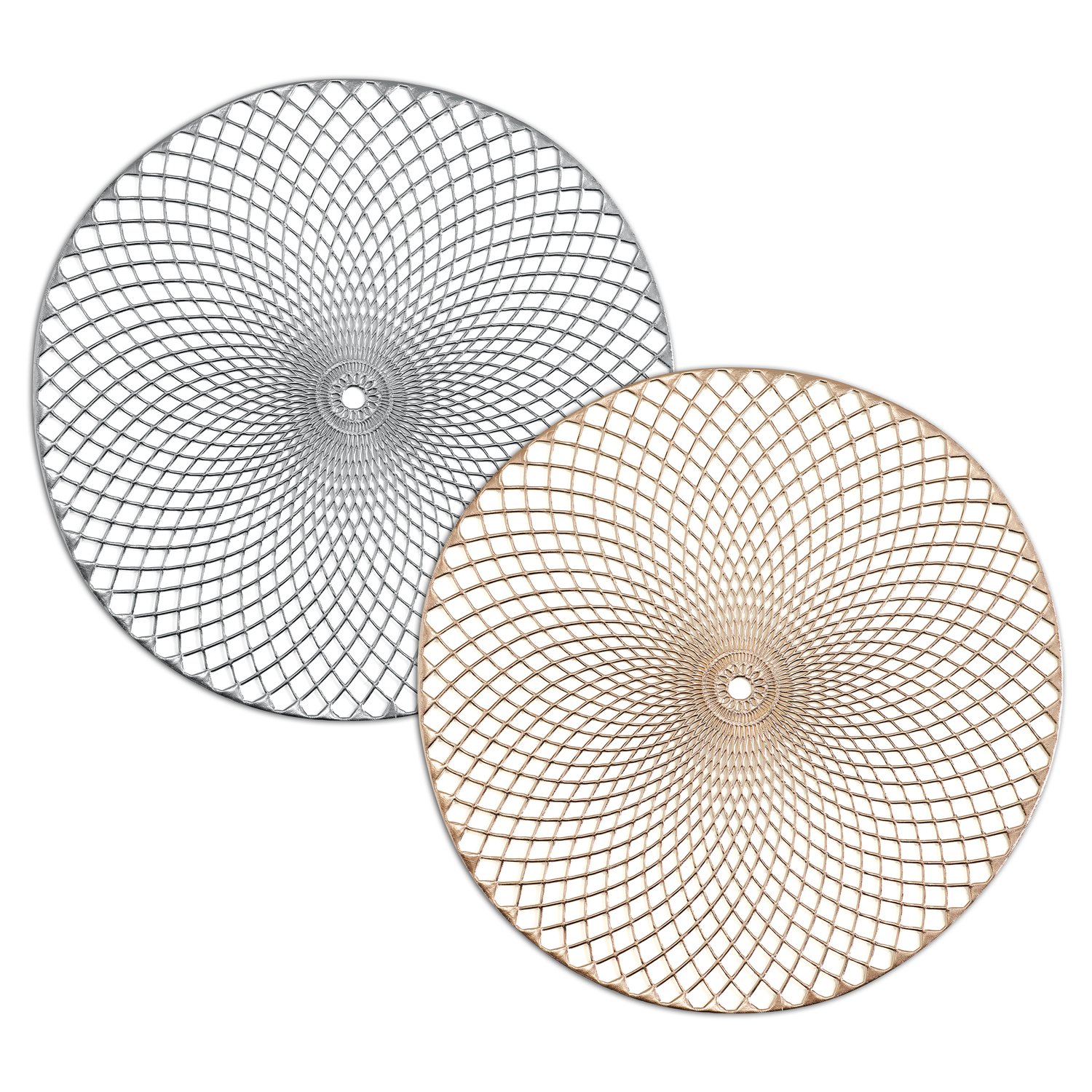 zeller-table-platzset-mandala-kunststoff-silber-abwischbar image 2