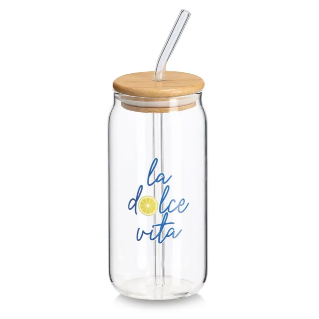 zeller-present-k-che-trinkglas-la-dolce-vita-500-ml-bambus image 1