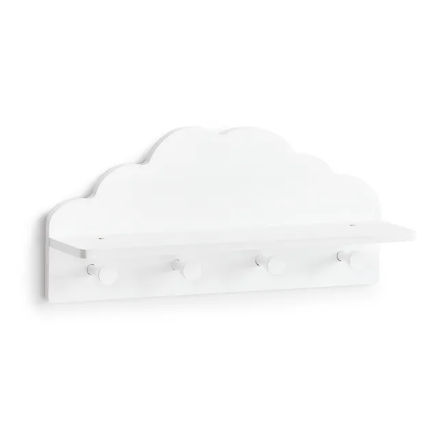 zeller-present-kids-wandgarderobe-wolke-mdf-wei-4-haken image 1