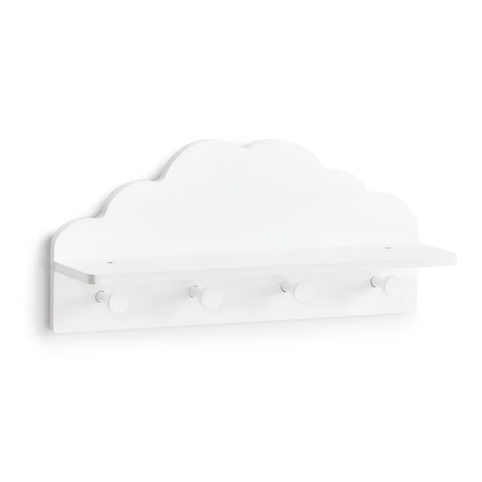 zeller-present-kids-wandgarderobe-wolke-mdf-wei-4-haken image 1