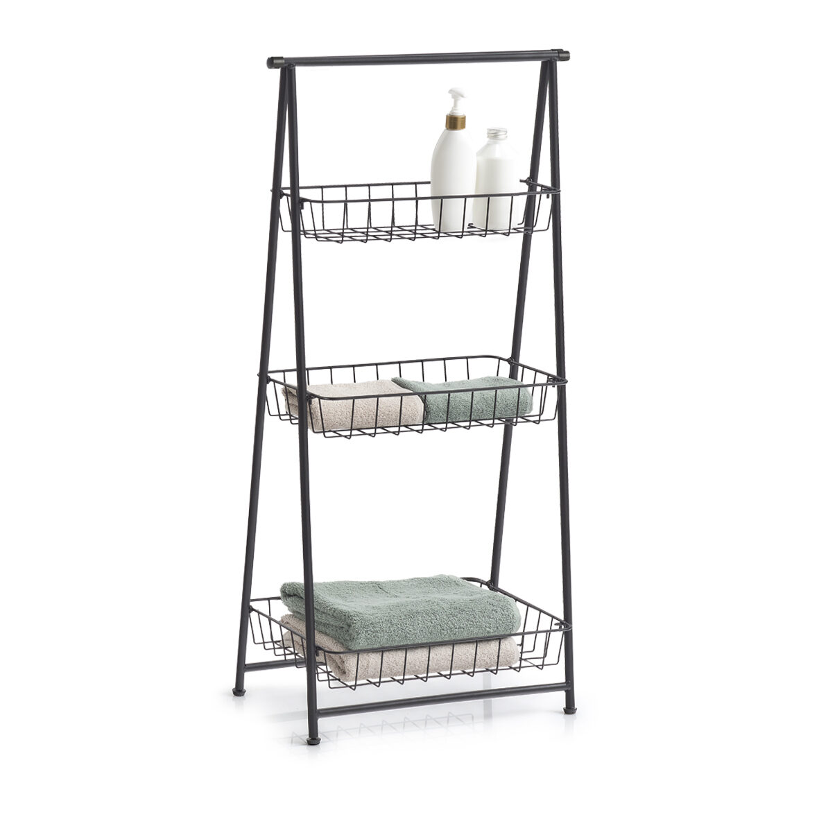 zeller-present-home-living-standregal-3-lagig-metall-schwarz image 4
