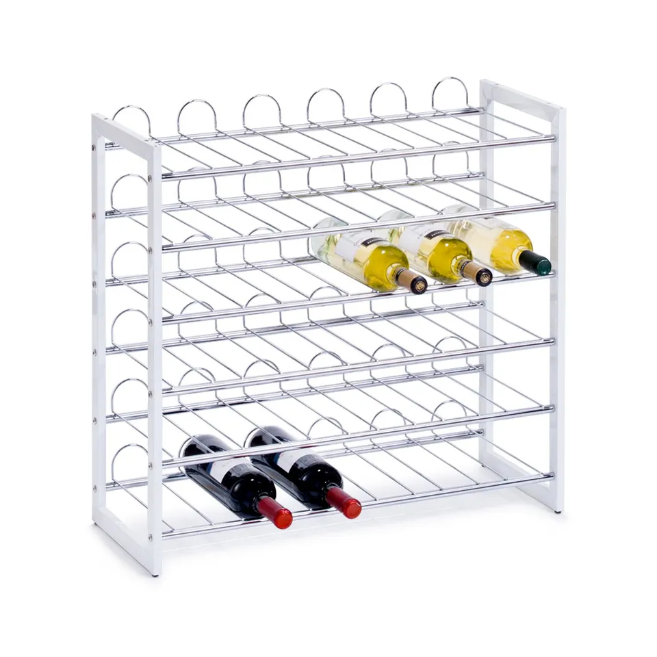 zeller-home-living-weinregal-36-flaschen-metall-wei image 1