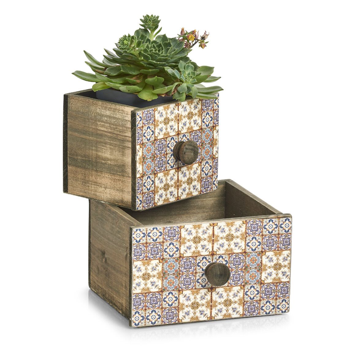 zeller-present-home-living-mosaik-schubladenbox-holz-orientalisch image 4