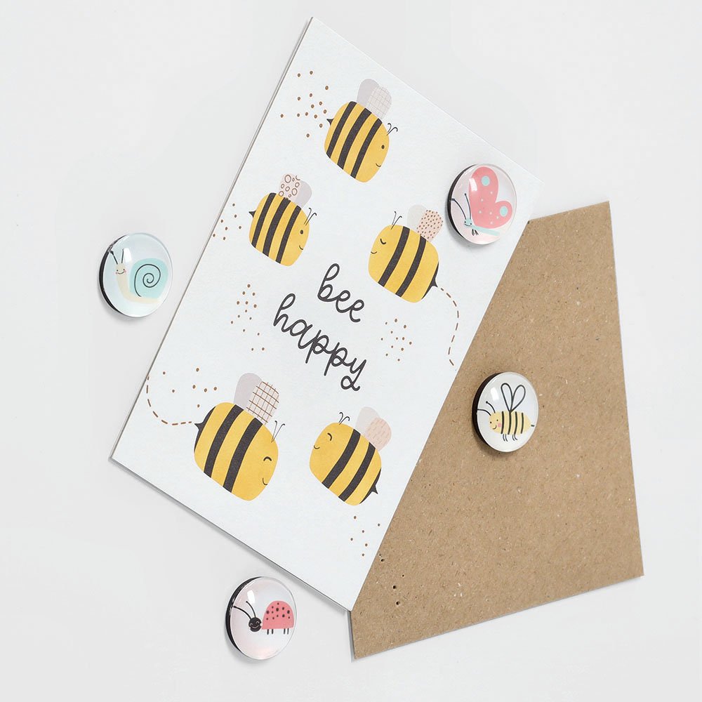 zeller-present-office-magnet-set-insekten-4-tlg-glas image 5
