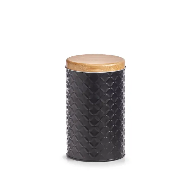 zeller-k-che-vorratsdose-scandi-1370-ml-metall-schwarz image 1