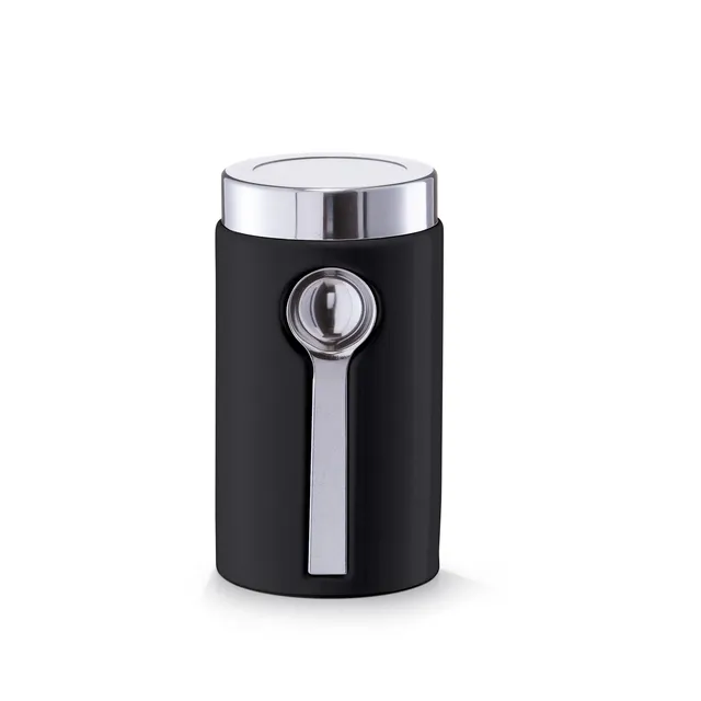 zeller-present-k-che-vorratsdose-mit-l-ffel-keramik-schwarz image 1
