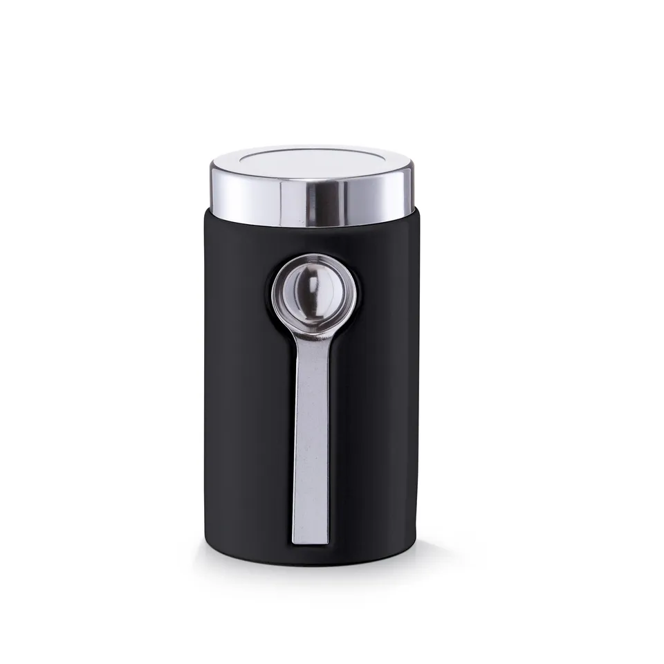 zeller-present-k-che-vorratsdose-mit-l-ffel-keramik-schwarz image 1
