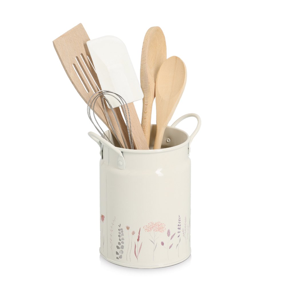 zeller-present-flowers-utensilienhalter-1250-ml-metall-blumen image 3