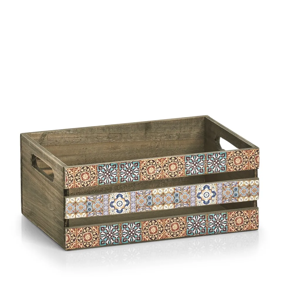 zeller-present-home-living-deko-kiste-mosaik-holzkiste-bunt image 1