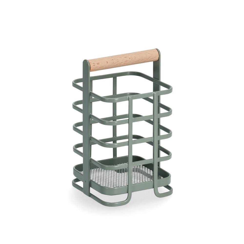 zeller-present-home-living-utensilienhalter-metall-buche-salbei image 1