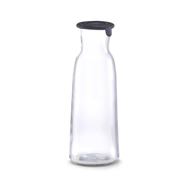 zeller-present-k-che-glaskaraffe-1000-ml-schwarz-silikondeckel image 1