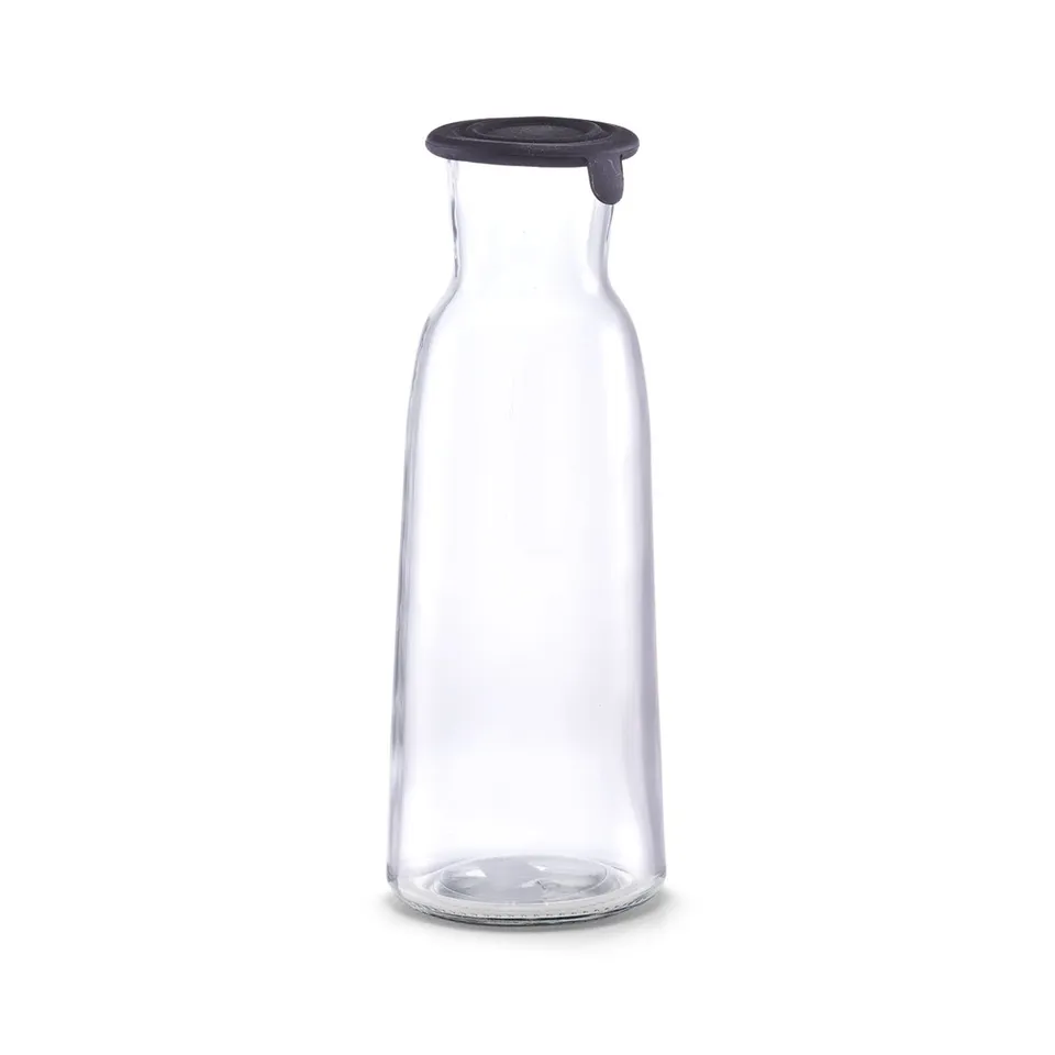 zeller-present-k-che-glaskaraffe-1000-ml-schwarz-silikondeckel image 1