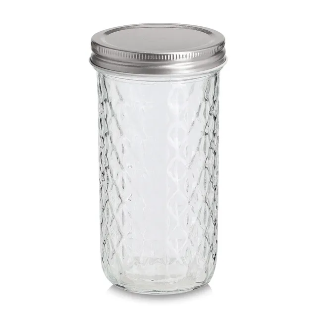 zeller-present-k-che-vorratsglas-550-ml-mit-metalldeckel-silber image 1