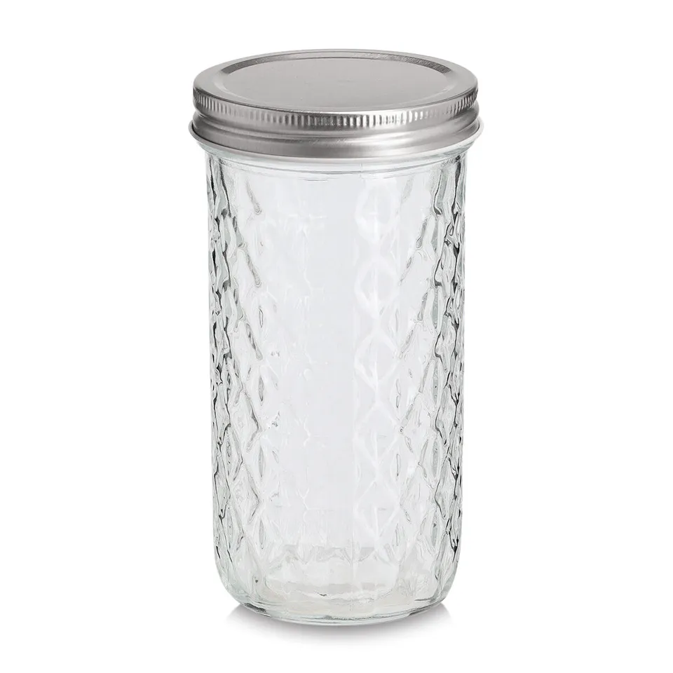 zeller-present-k-che-vorratsglas-550-ml-mit-metalldeckel-silber image 1