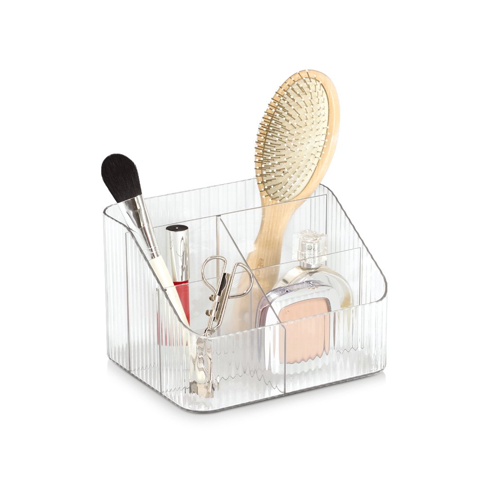 zeller-present-utensilien-organizer-5-f-cher-klar-kunststoff image 2