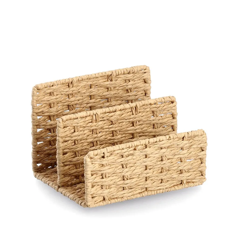 zeller-office-briefbox-papiergeflecht-briefablage-natur image 1