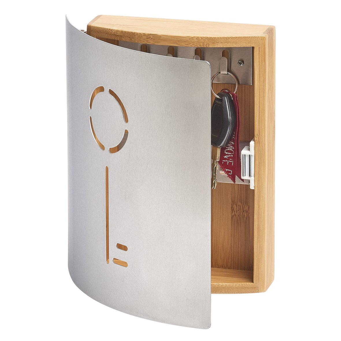 zeller-present-home-living-schl-sselkasten-bambus-8-haken image 3