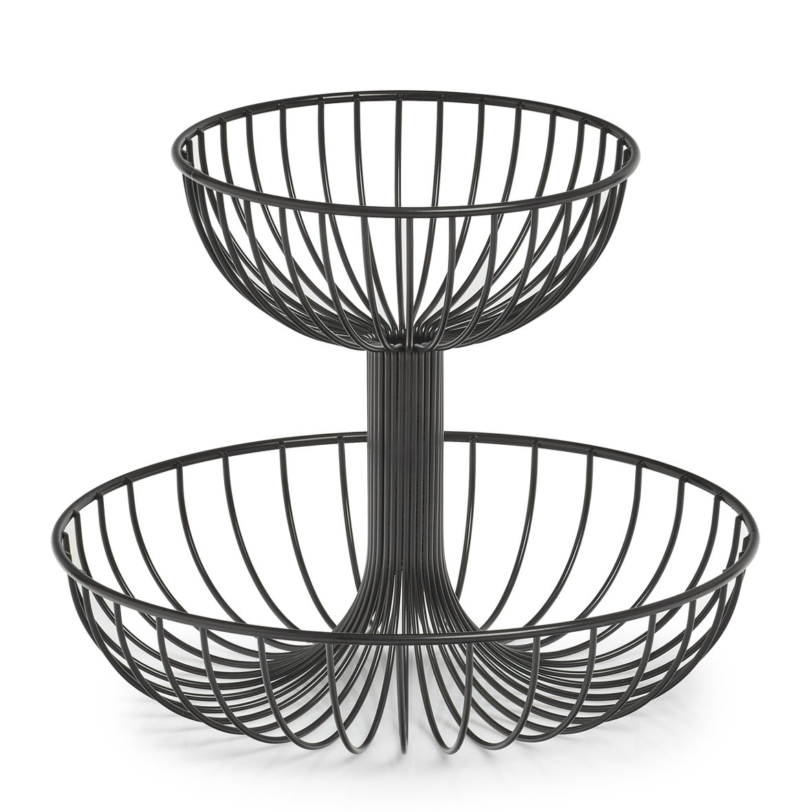 zeller-present-table-obst-etagere-2-lagig-metall-schwarz image 1