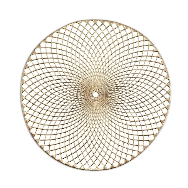 zeller-present-table-platzset-mandala-kunststoff-gold image 1