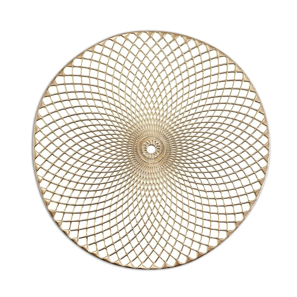 zeller-present-table-platzset-mandala-kunststoff-gold image 1