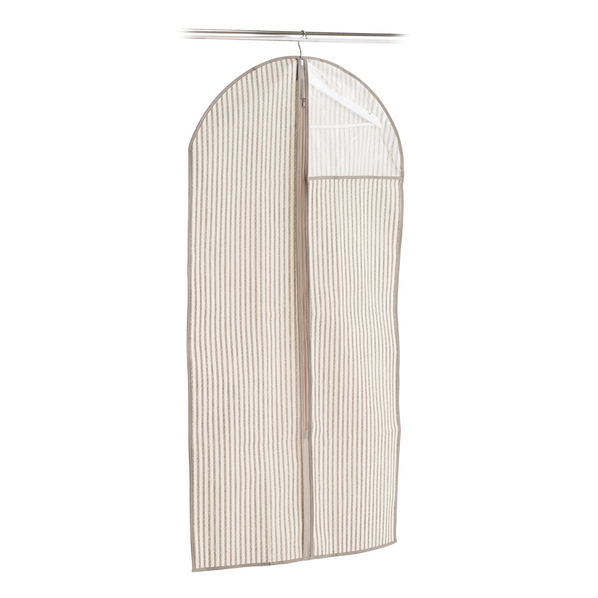 zeller-present-stripes-kleiderh-lle-mit-fenster-vlies-beige image 1