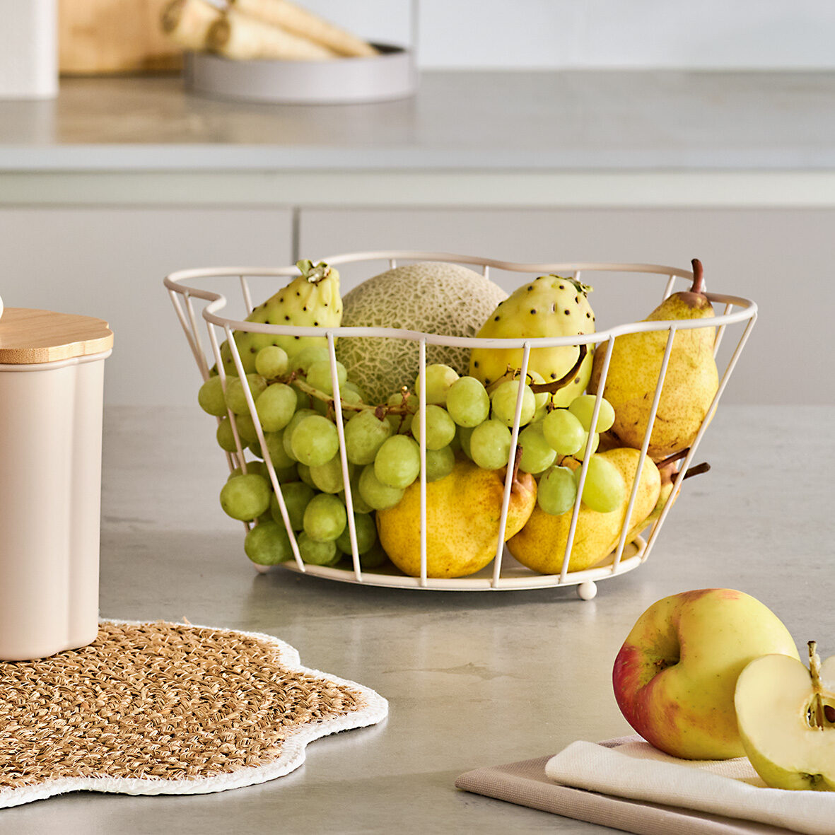 zeller-present-obstkorb-metall-beige image 4