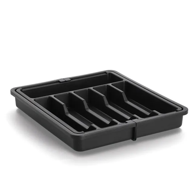 zeller-present-k-che-besteckkasten-ausziehbar-kunststoff-schwarz-8-f-cher image 1