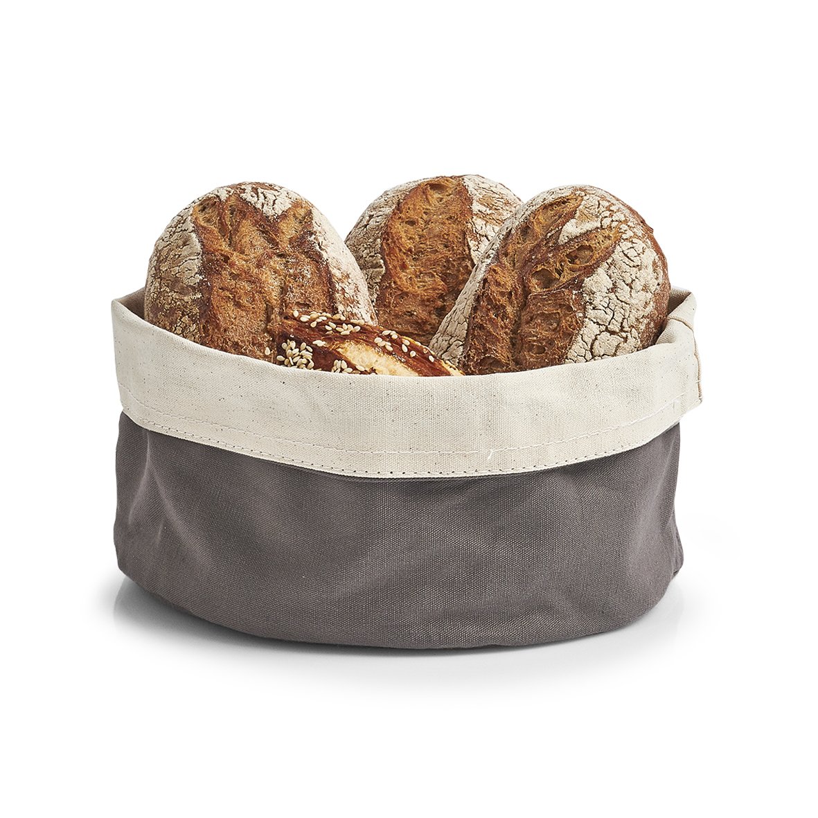 zeller-present-k-che-brotbeutel-baumwolle-taupe-creme-2 image 2