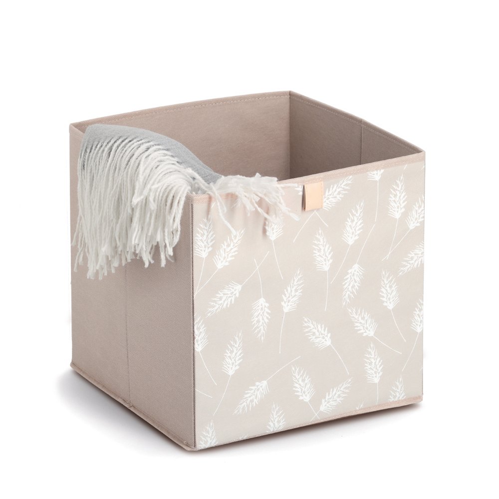 zeller-present-home-aufbewahrungsbox-pampasgrass-vlies-beige-bedruckt image 2