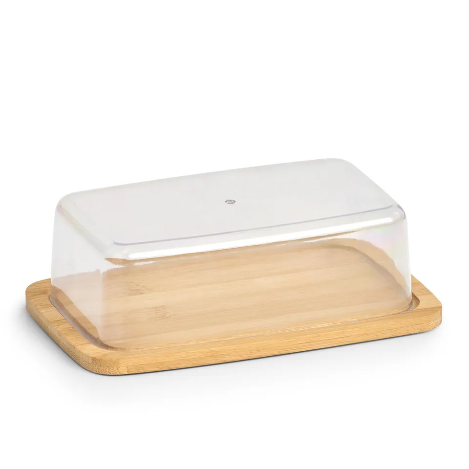 zeller-present-k-che-butterglocke-bambus-kunststoff-transparent image 1