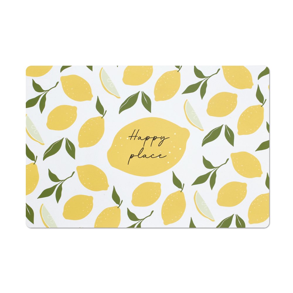 zeller-present-table-platzset-lemons-kunststoff-happy-place image 2