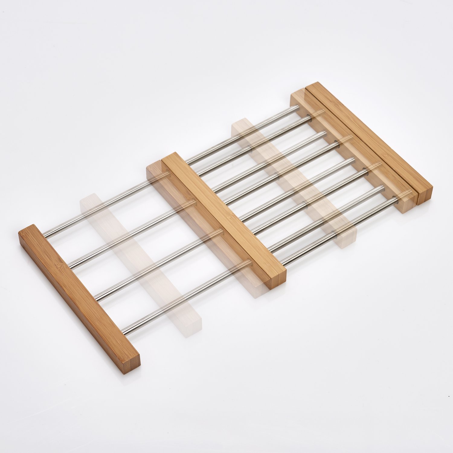 zeller-present-topfuntersetzer-ausziehbar-bambus-edelstahl image 4