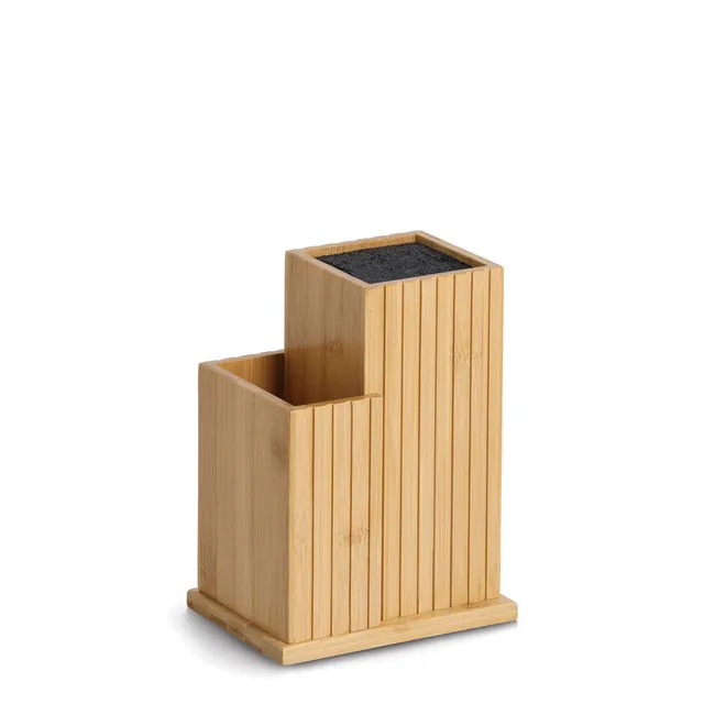 zeller-present-messerblock-mit-utensilienhalter-bambus image 1