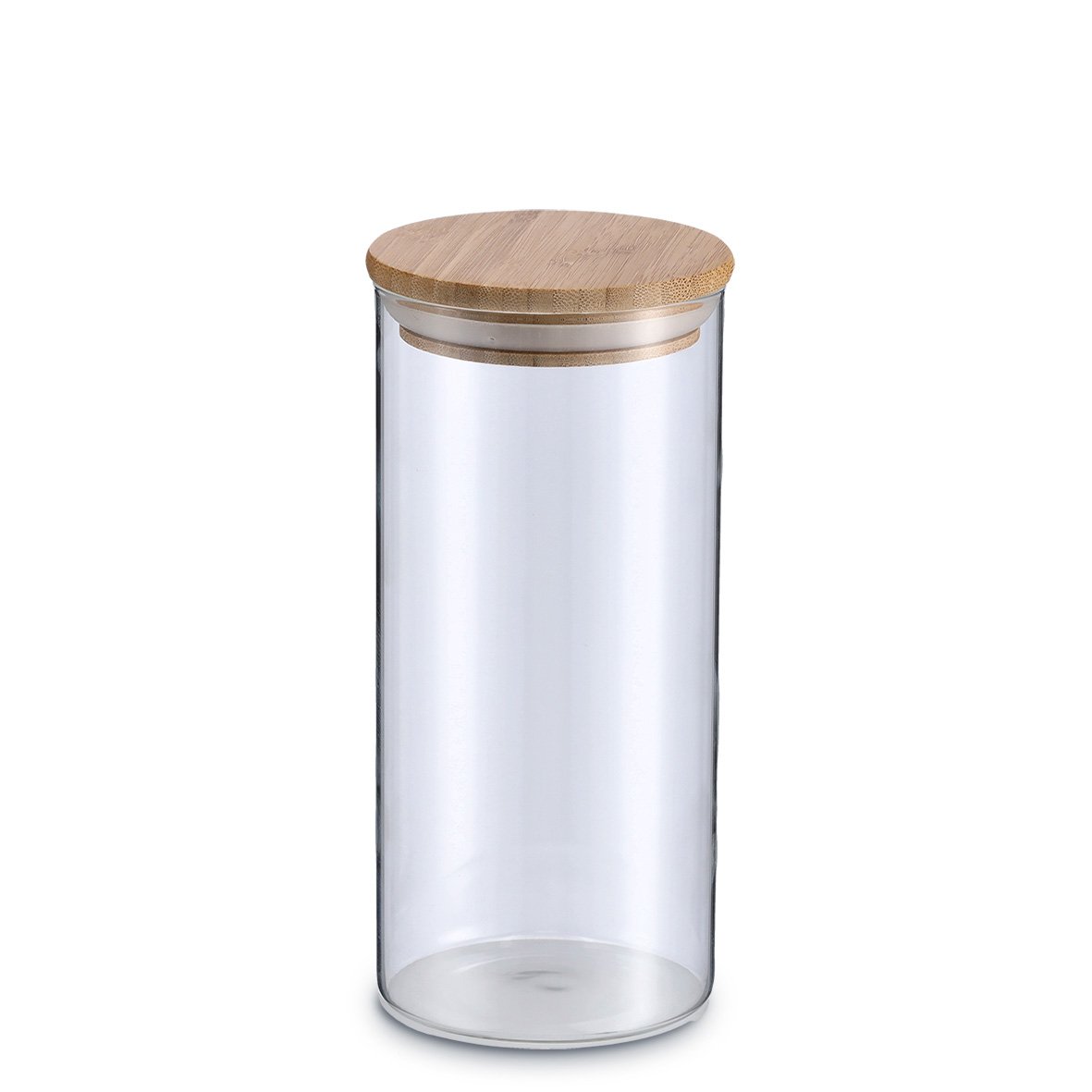 zeller-k-che-vorratsglas-bambusdeckel-1400-ml-aufbewahrungsglas image 1