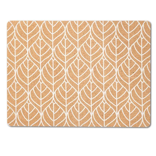 zeller-present-table-platzset-graphic-leave-kork-wei image 1