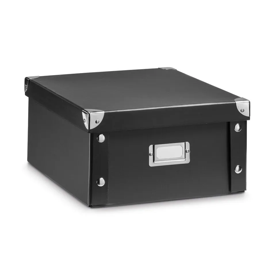 zeller-present-home-living-aufbewahrungsbox-pappe-schwarz image 1