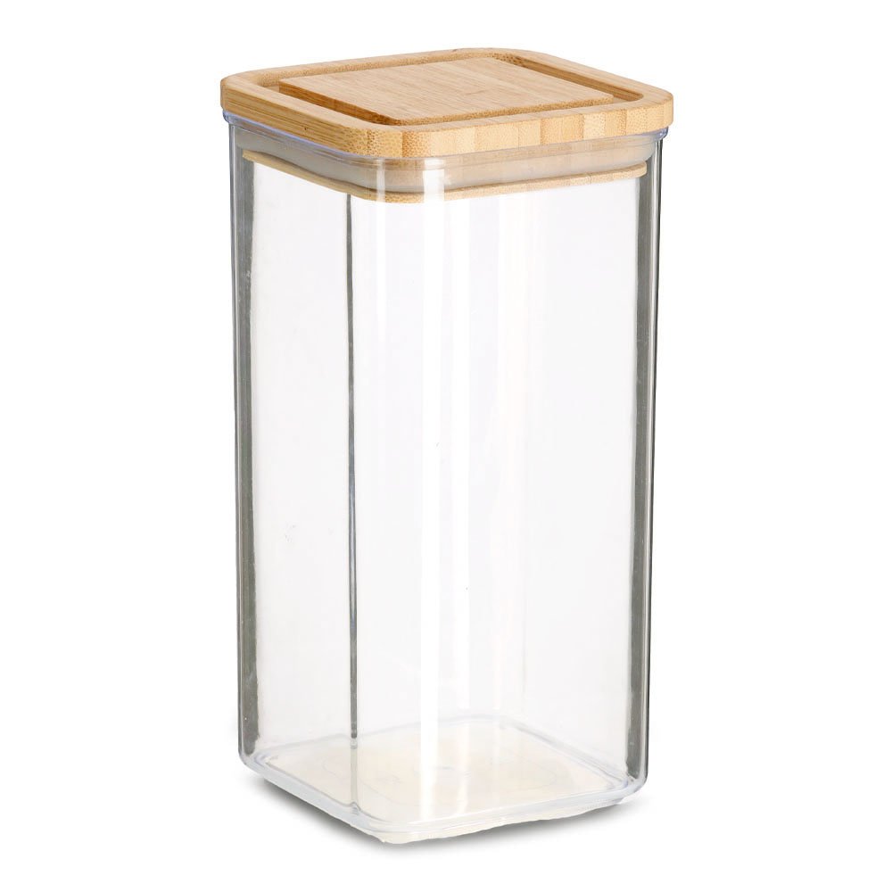 zeller-k-che-vorratsdose-1200ml-kunststoff-bambusdeckel image 1