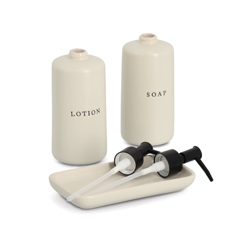 zeller-present-bad-seifenspender-set-keramik-3-tlg-soap-lotion image 2