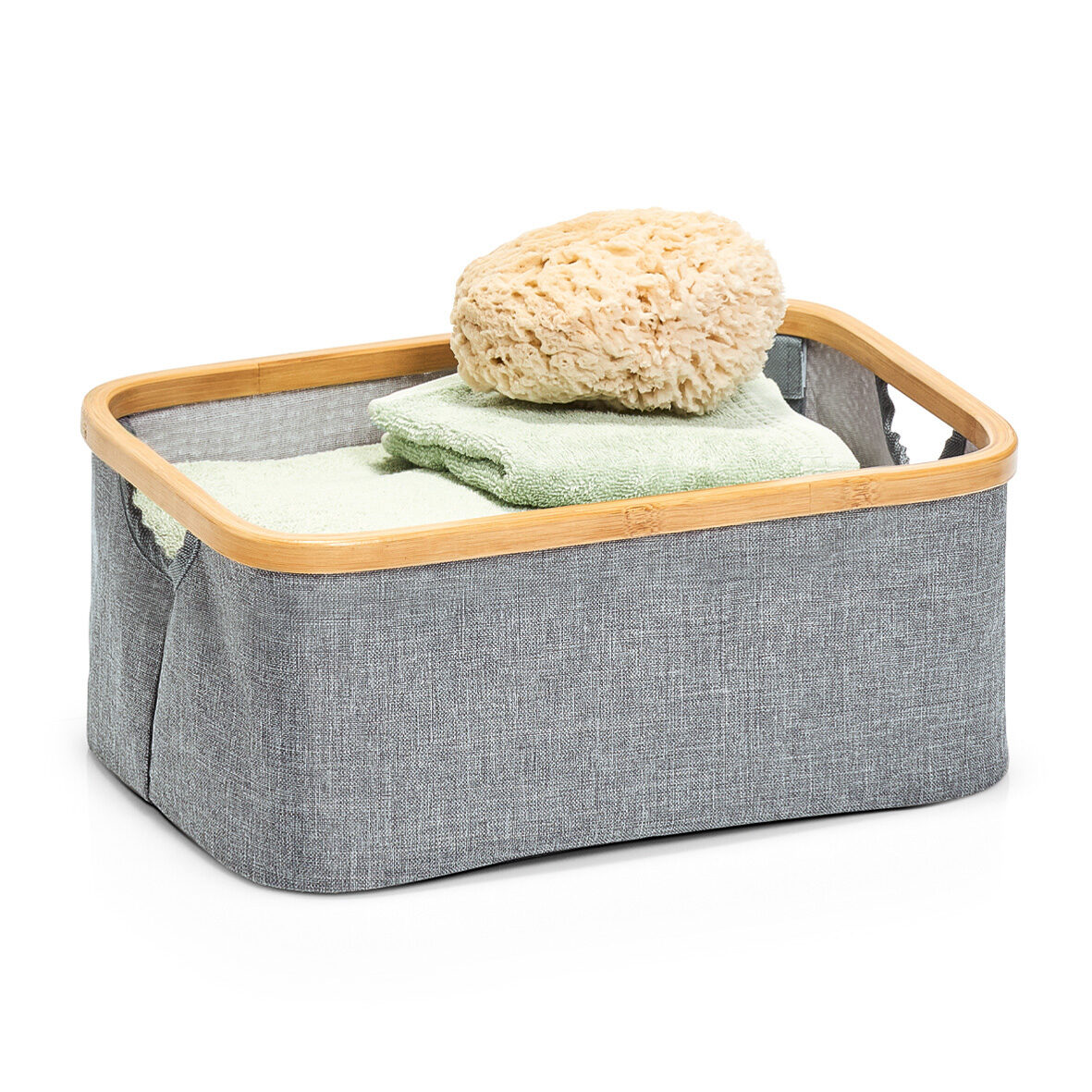 zeller-present-home-living-aufbewahrungskorb-grau-polyester image 2