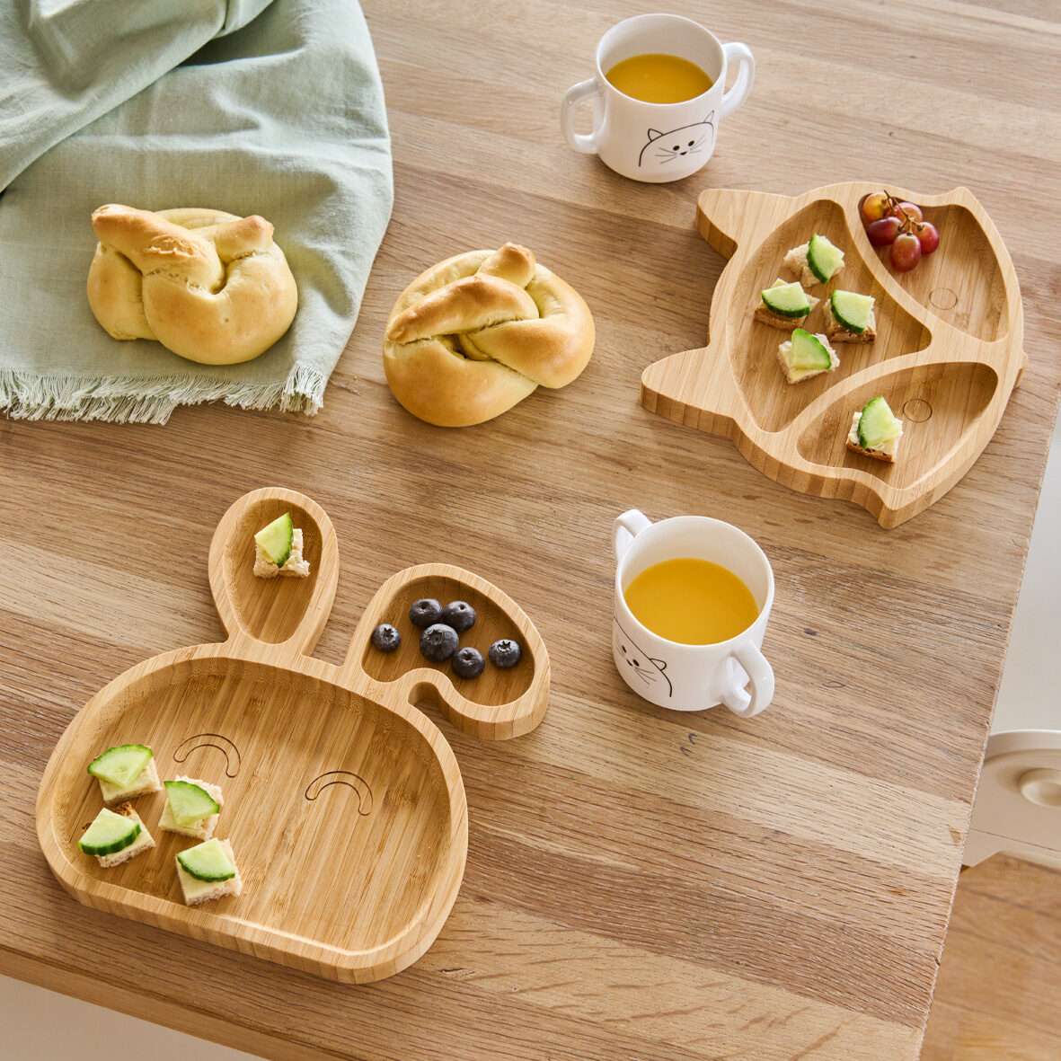 zeller-present-kids-snackteller-hase-bambus-kinderteller image 7
