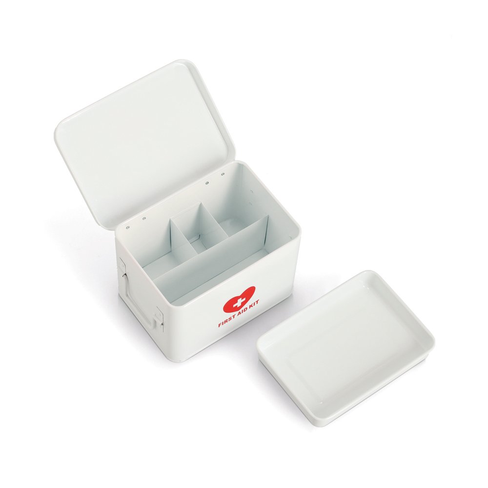zeller-present-medizinbox-metall-wei-first-aid-kit image 2
