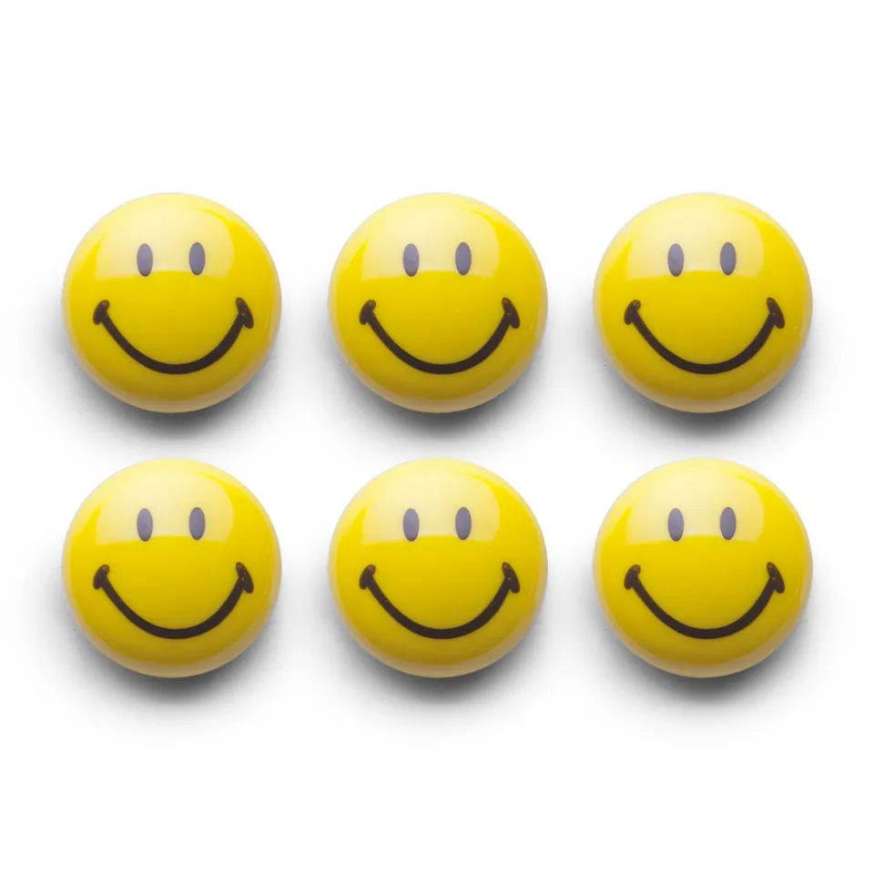 zeller-present-smiley-magnet-set-6-tlg-kunststoff-f-r-memobord image 1