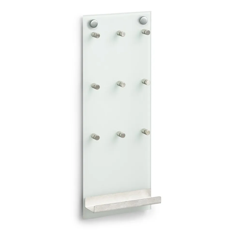 zeller-present-k-che-schl-sselboard-glas-edelstahl-9-haken image 1