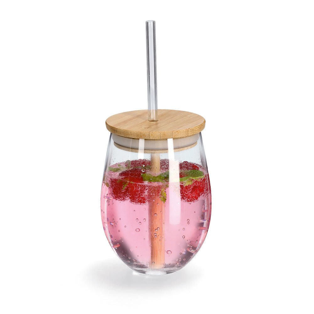 zeller-present-k-che-trinkglas-mit-bambusdeckel-und-strohhalm-500-ml image 2