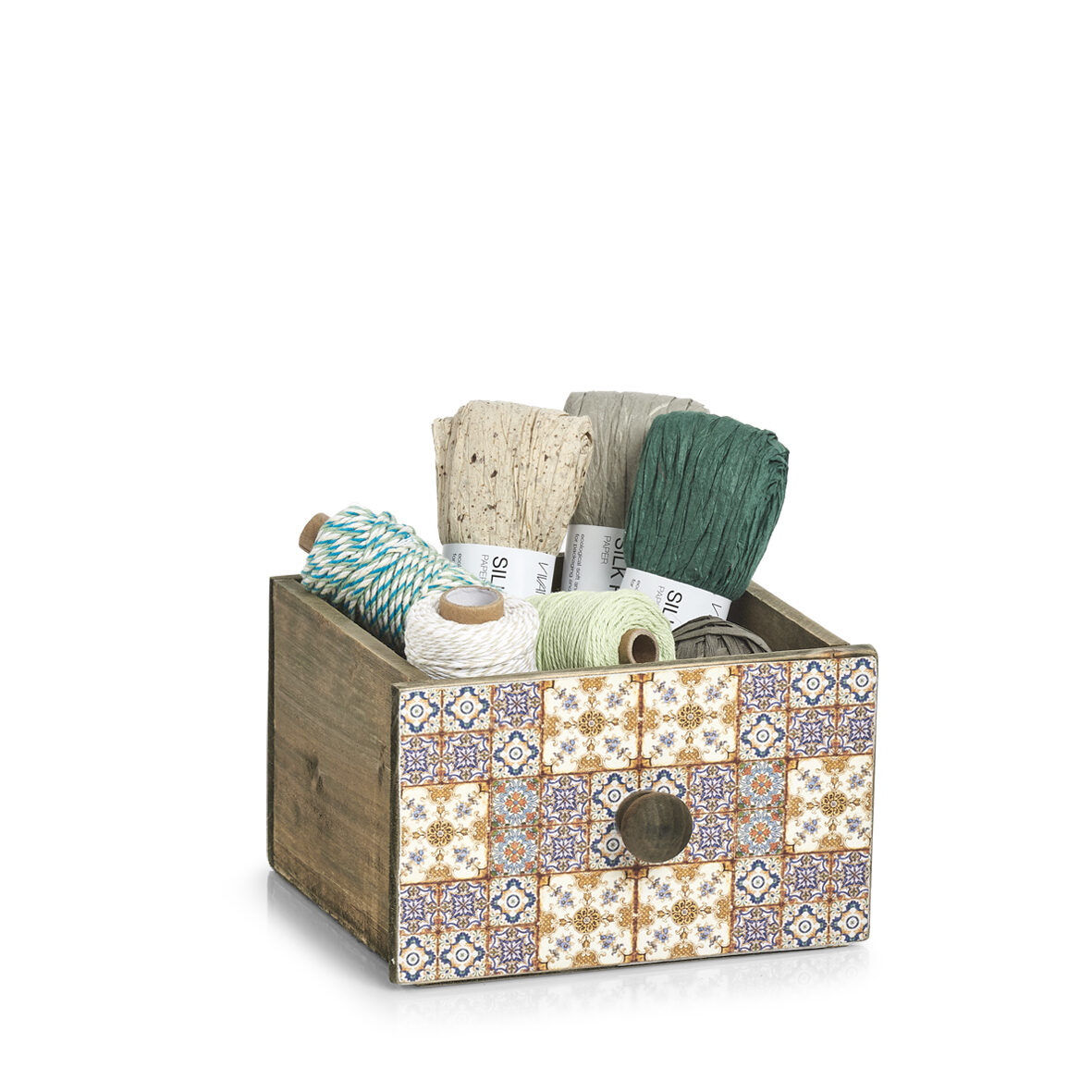 zeller-present-home-living-mosaik-schubladenbox-holz-orientalisch image 2