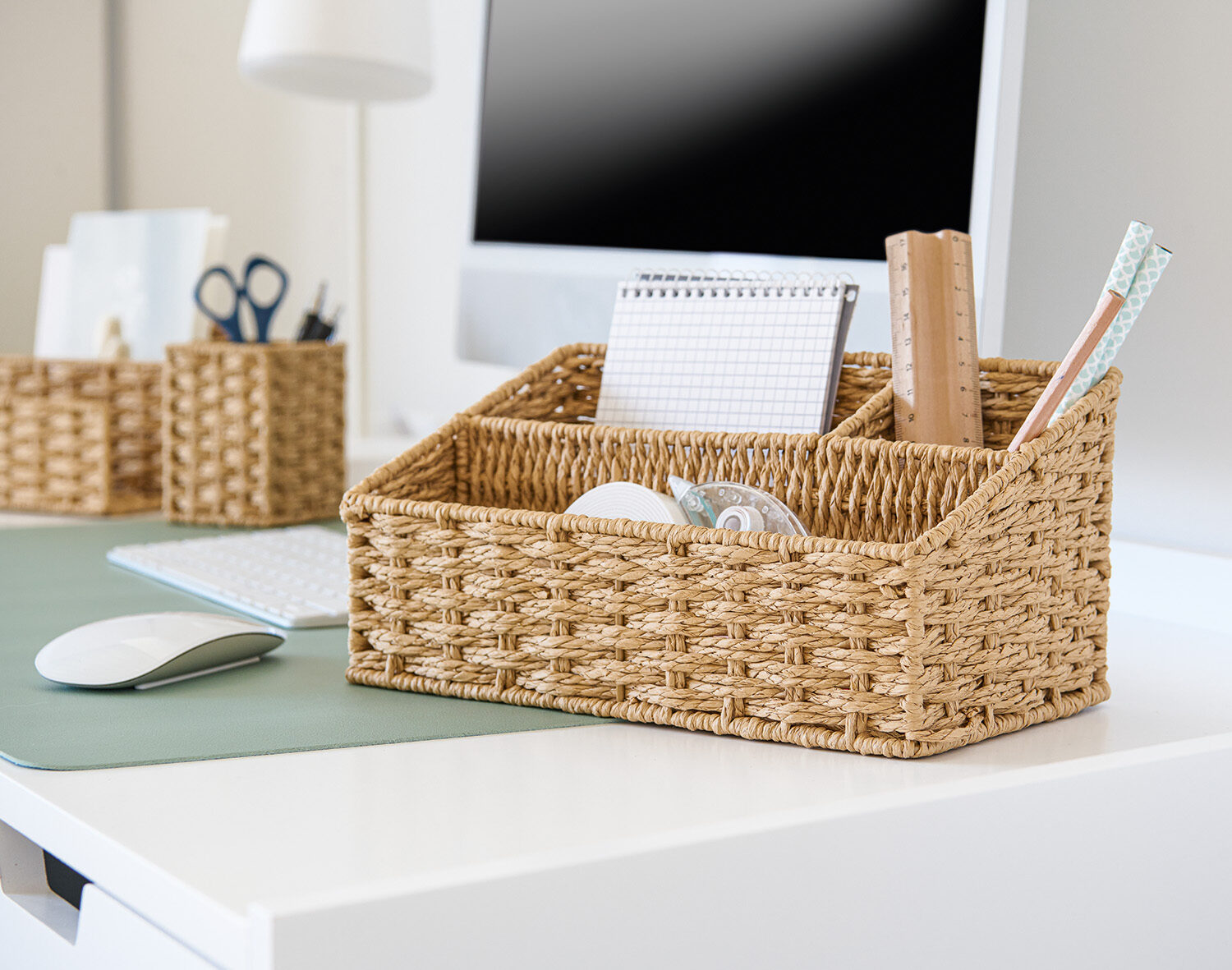 zeller-present-home-living-utensilien-organizer-papiergeflecht-natur image 5