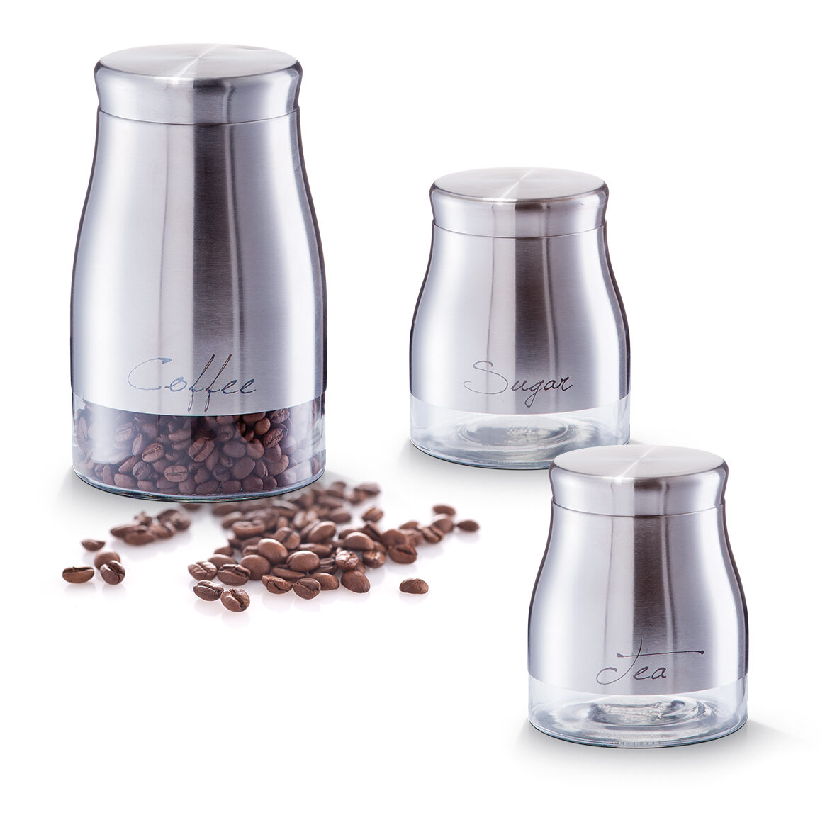 zeller-present-k-che-vorratsglas-coffee-1300-ml-edelstahl image 3