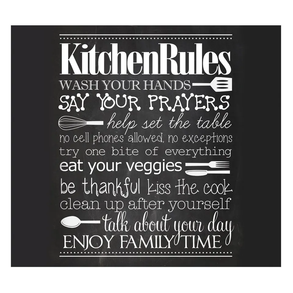 zeller-present-herdabdeckung-kitchen-rules-glas image 1