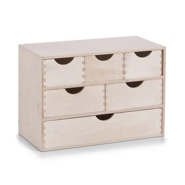 zeller-present-home-living-schubladenelement-6er-birke-holz image 1