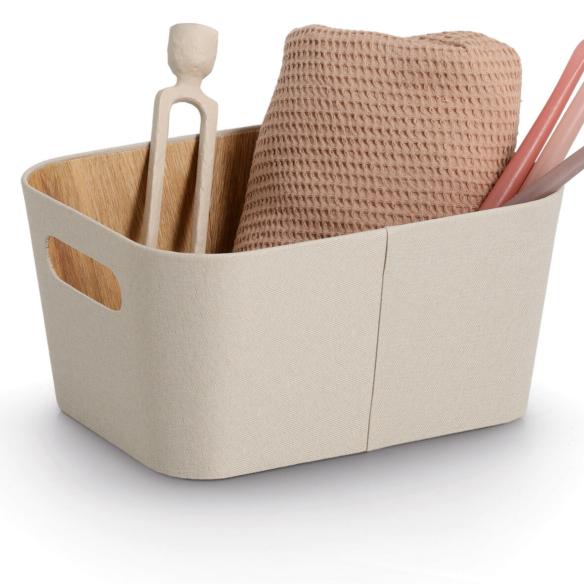 zeller-present-aufbewahrungsbox-pappe-polyester-beige image 3